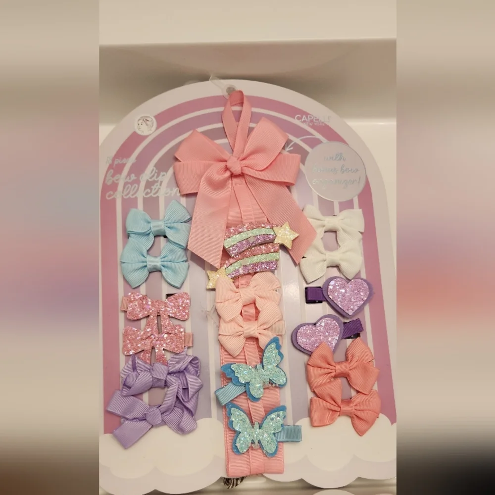 Capelli 18 PK Hair Bow Clips Set Of 3